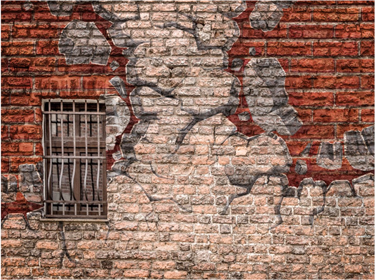 Fotobehang - Break the wall.
