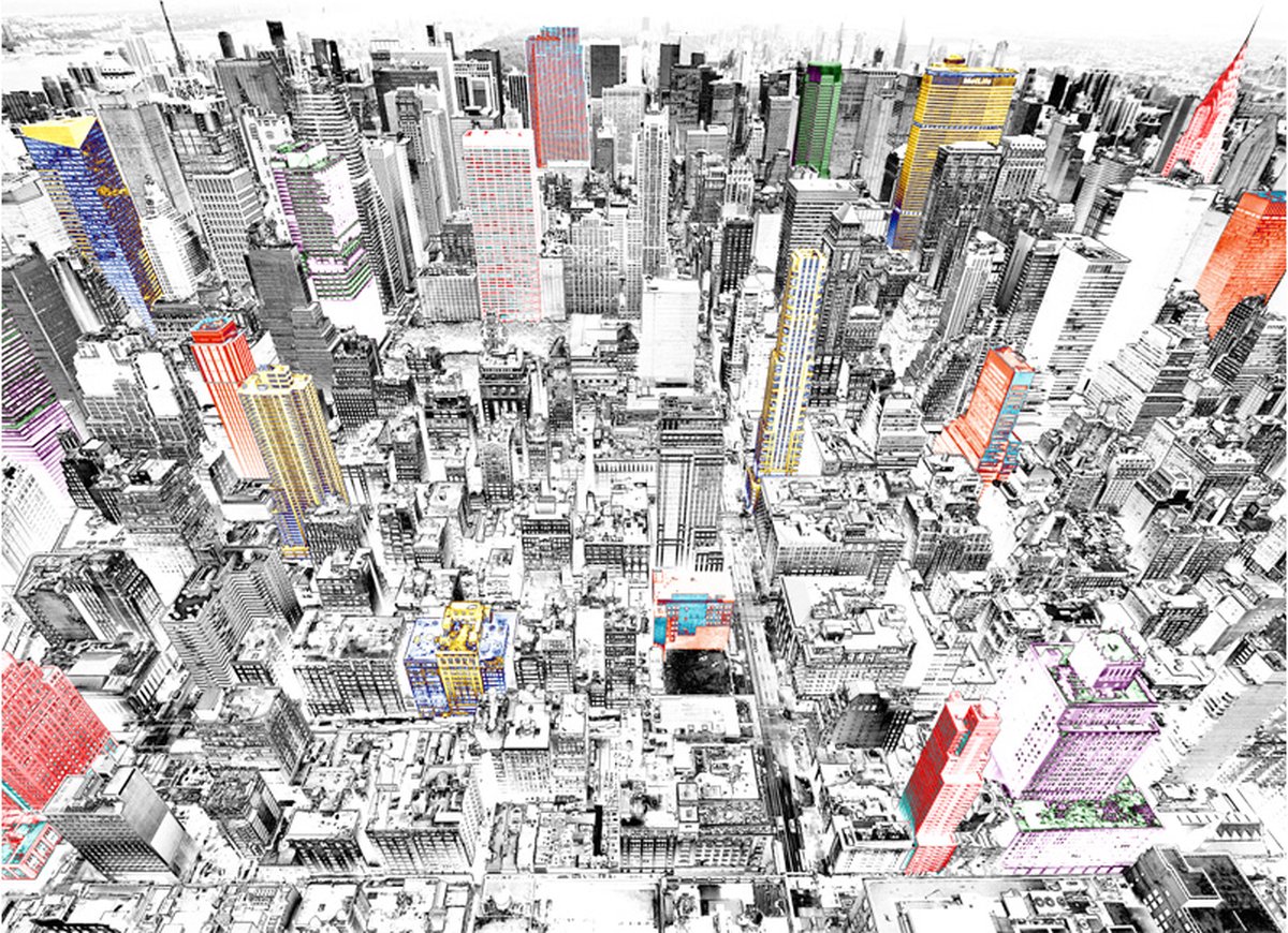 Fotobehang - Schets van New York.