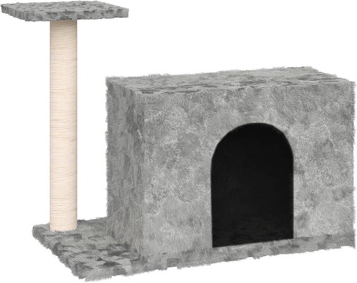 vidaXL Kattenmeubel met sisal krabpale 51 cm lichtgrijs