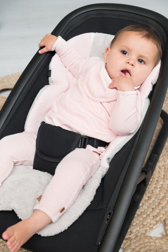 Baby's Only Bandana slab - Slabber Melange - Stonegreen - 100% ecologisch katoen - 0-8 maanden - Verstelbaar in twee maten van Baby's Only — afbeelding 3