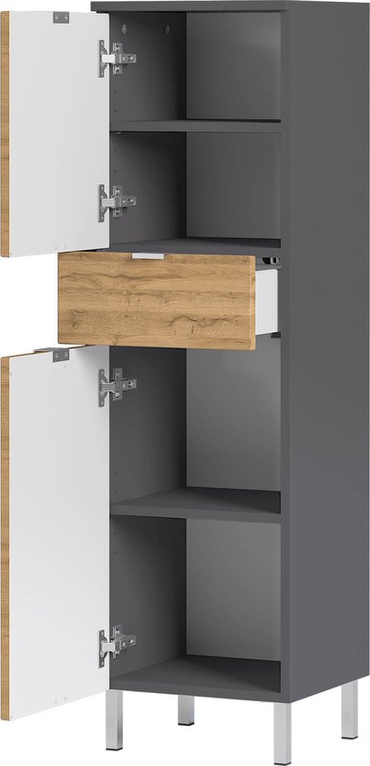 Meuble de salle de bain June Chêne Anthracite