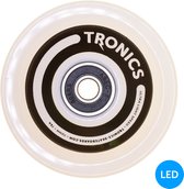 TRONICS 70mm x 51mm - skateboardwielen - PU wit - LED blauw