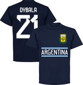 Argentinië Dybala 21 Team T-Shirt - Navy - XL