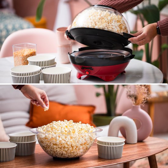 Gadgy Popcorn Machine Rond met Anti-aanbaklaag - Popcorn Maker Stil en ...