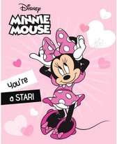 Disney Minnie Mouse Polaire Plaid Star - 100 x 140 cm - Rose