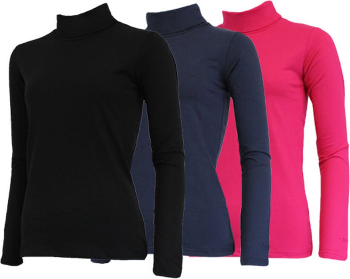 3-Pack Campri Skipully Wintersportpully Dames / 484 Zwart
