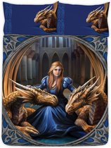 Anne Stokes - dekbedovertrek dragon - Fierce Loyalty Dragon - double avec 2 taies d'oreiller