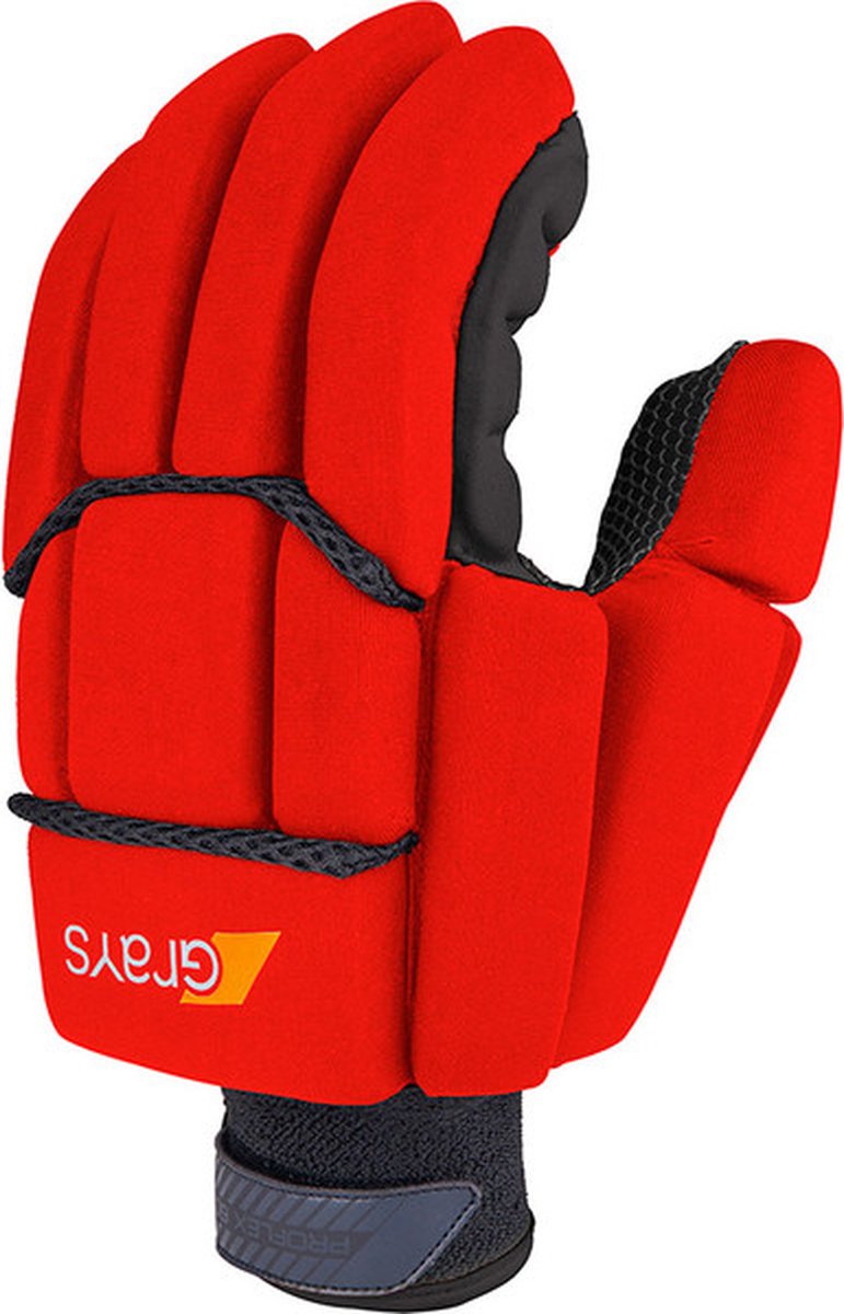 Grays hockeyhandschoenen Proflex 1000 Gloves Fluo Rood / Zwart - maat LH - maat XL