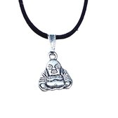 Ketting- Boeddha- 45 cm- Zilverkleur- Charme Bijoux