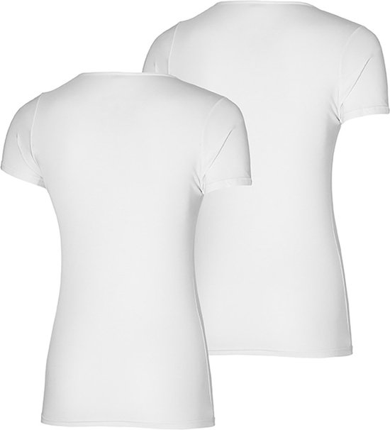 T-shirt femme en Bamboe - Wit - Lot de 2 - Taille S - Apollo - T-shirt femme