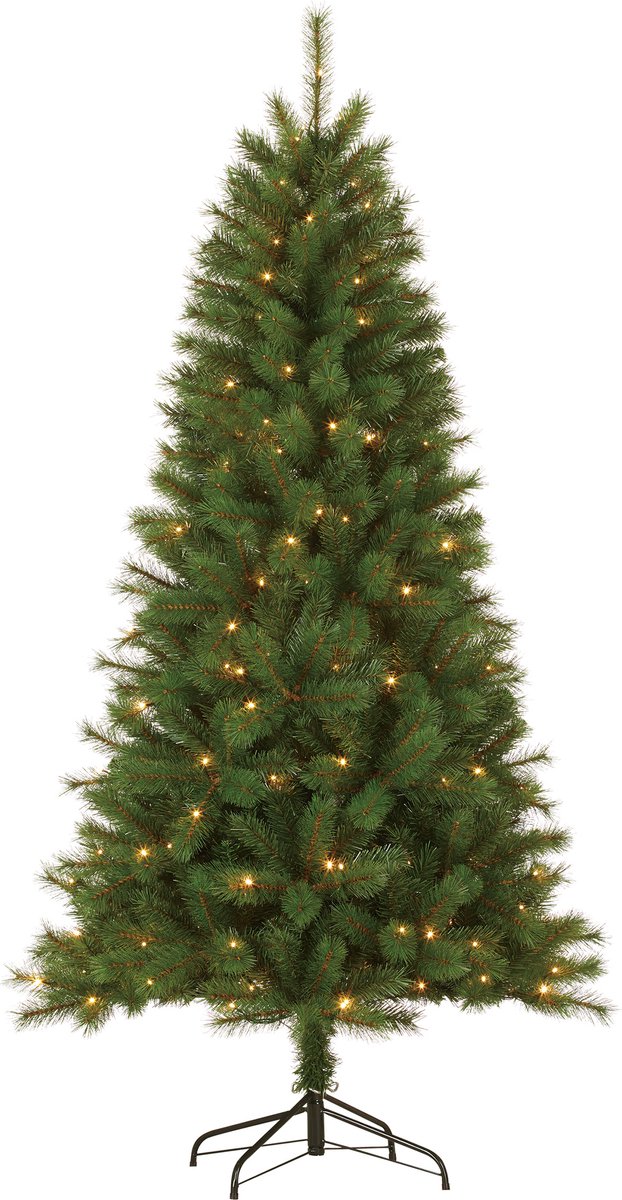 Giftsome Kerstboom - Kunstkerstboom met Ledverlichting - Buigbare Takken - Warm Wit Licht - 215 CM - Groen