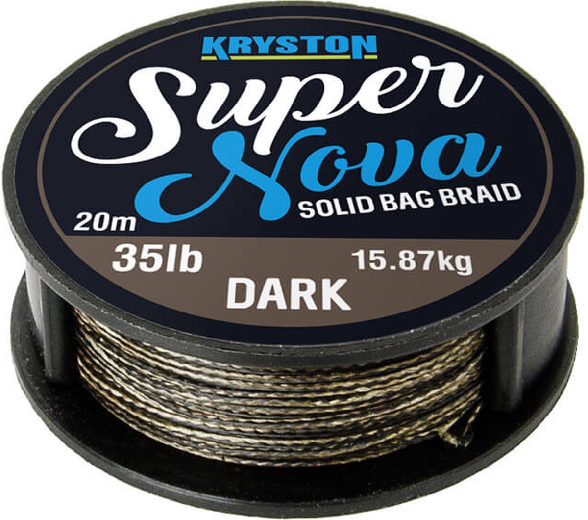 Kryston - Super Nova Slow Sinking Supple Braid - 20 meter - Dark Silt (35 lb)