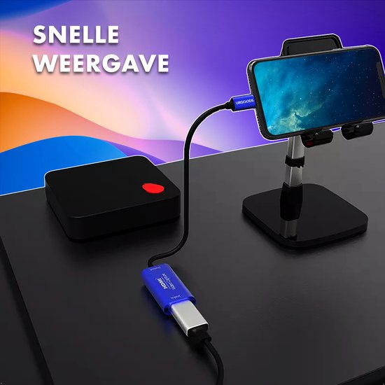 HDMI-naar-USB-C Video-opnamekaart – 4K – Aluminium – Plug-and-play – Voor Game Streaming, Opnames En Vergaderingen