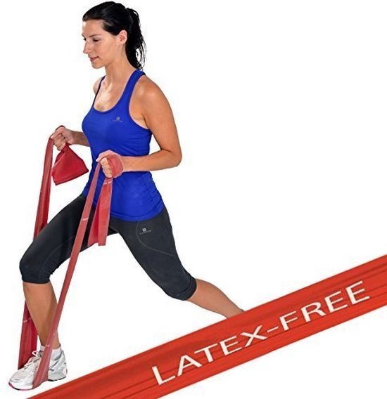 Elastische Therapieband - latexvrij 1,5 m Medium - rood