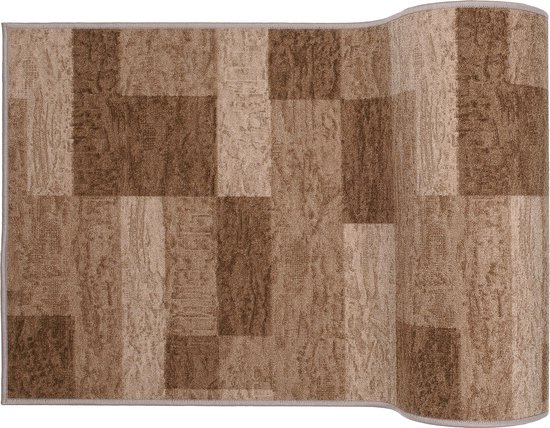 Tapiso Tapis en Caoutchouc Antidérapant en Caoutchouc Brun Couloir Salon Tapis en Caoutchouc Taille - 100x1050