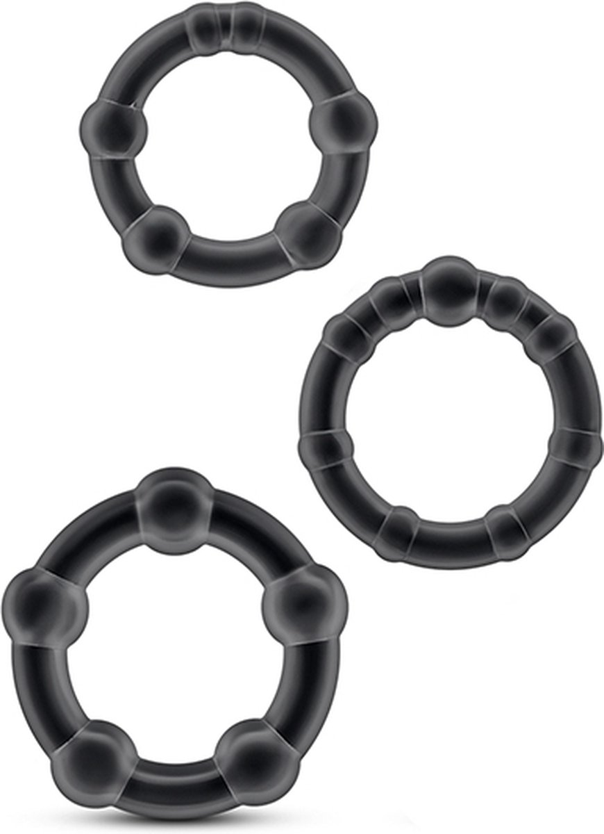 Goedkoopste Blush Cockring STAY HARD BEADED Zwart