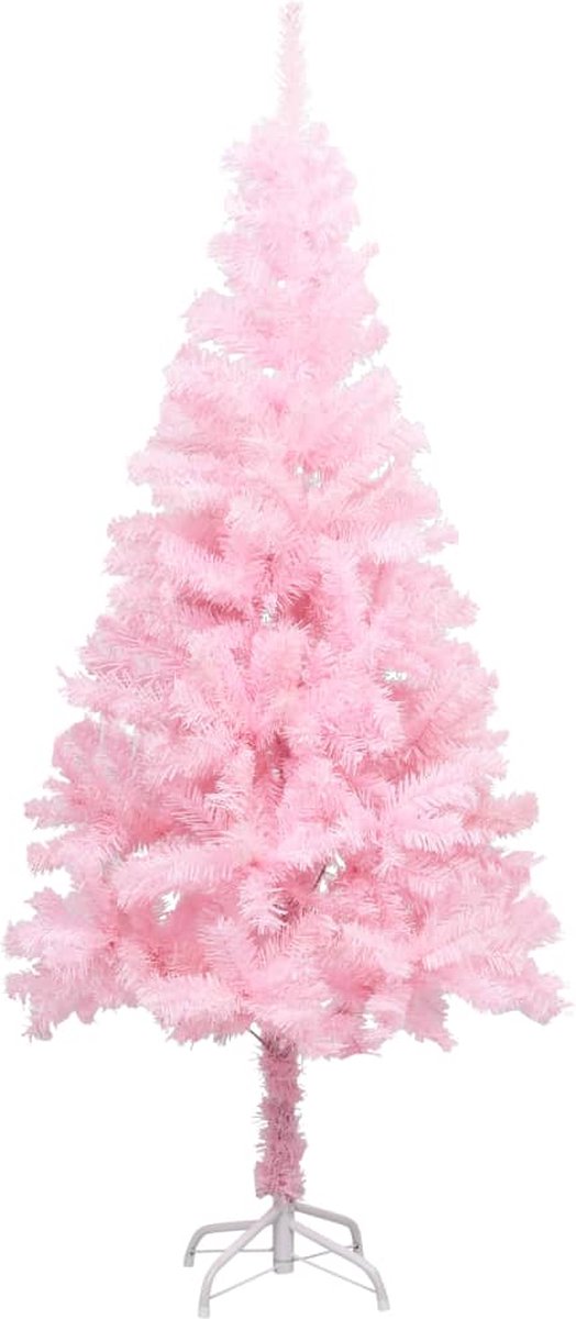 Prolenta Premium - Kunstkerstboom met standaard 150 cm PVC roze