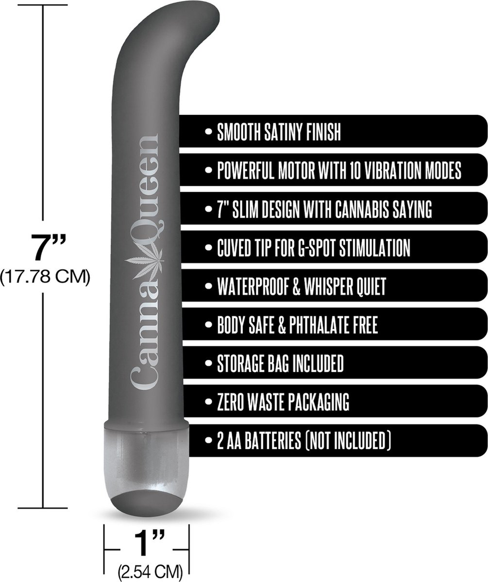 Global Novelties Vibrator Love Toy PRINTS CHARMING BUZZED 7" GSPOT QUEEN Grijs