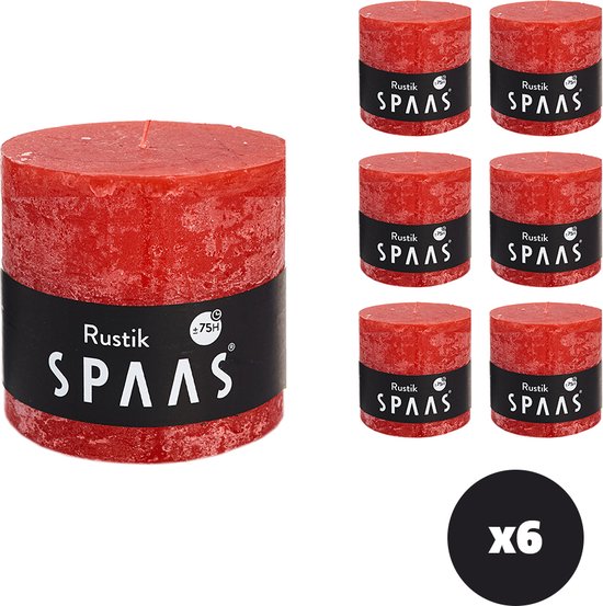 Spaas Rustieke Cilinderkaars 10x13 cm - Roze | Tuincentrum De Boet