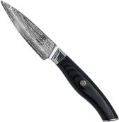 Couteau d'office Homizu - 9cm - couteau damas AUS10/G10 - noir - coffret