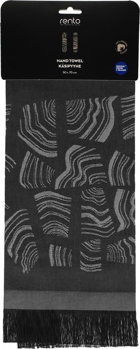 Sauna handdoek zwart 50x70 cm - Rento