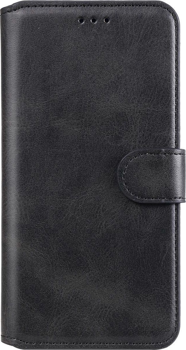 Mobigear Telefoonhoesje geschikt voor Realme GT Neo 3 Hoesje | Mobigear Wallet Bookcase Portemonnee | Pasjeshouder voor 2 Pasjes | Telefoonhoesje voor Pinpas / OV Kaart / Rijbewijs - Zwart