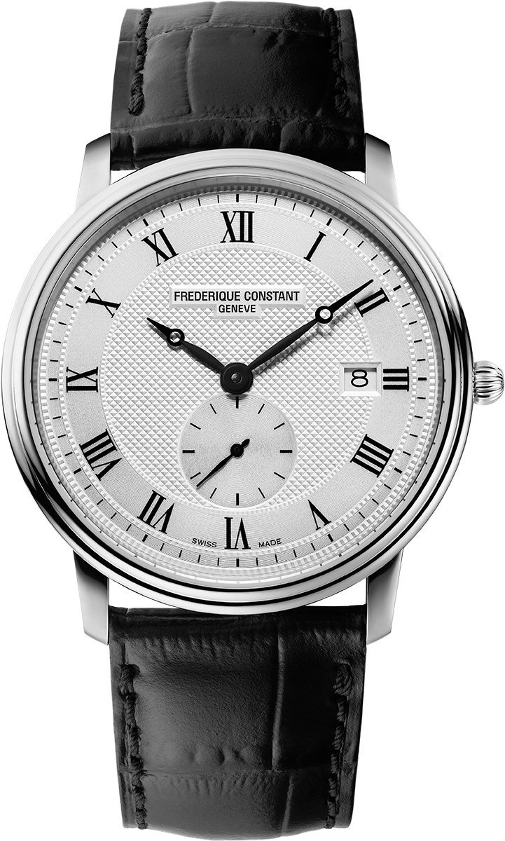Frédérique Constant Slimline FC-245M5S6 Horloge - Leer - Zwart - Ø 39 mm