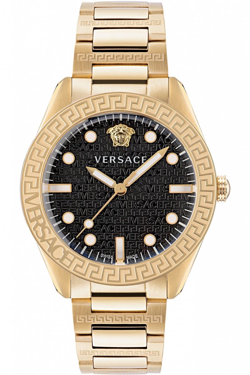 Versace Greca Dome VE2T00522 Horloge - Staal - Goudkleurig - Ø 42 mm