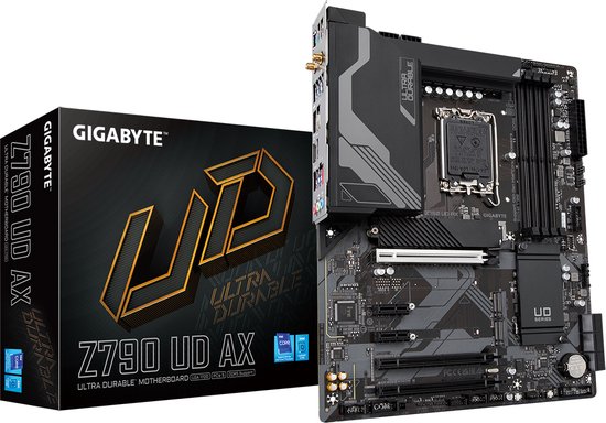 GIGABYTE Z790 UD AX - Intel LGA 1700 ATX-moederbord - DDR5~128GB - PCIe 3.0 - M.2