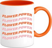 Flower power - Mok - Oranje