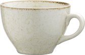 Kitchen trend - koffie kopje - ocean creme - aardewerk -  set van 8 - H 9,5 cm