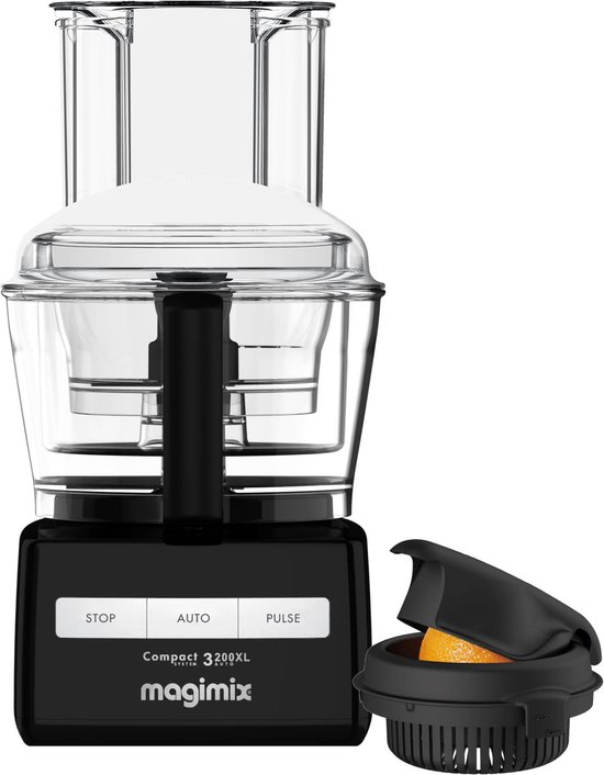 Magimix - Foodprocessor - CS 3200 XL - Zwart - Citruspers - 30 jaar motorgarantie