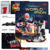 Stickerset Max Verstappen & Red Bull Racing - Set van 9 - Formule 1 - F1 Stickers - Glans - Sticker Groot 8x12 cm