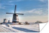 Poster Nederlands winterlandschap - 120x80 cm