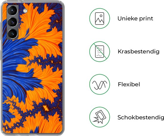 Coque Samsung Galaxy S21 - Feuilles - Art - Psychédélique - Siliconen