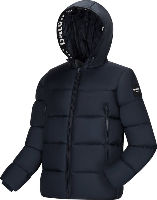 Heren Jas winter met Ballin Est. 2013 Jacket Calvin Print - Blauw - Maat XL