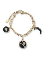 Zatthu Jewelry - N22FW494 - Jadi armband met zwarte bedels