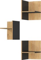 Germania Pasadena Plank Verdelers Grafiet/Eiken 3 Stuks