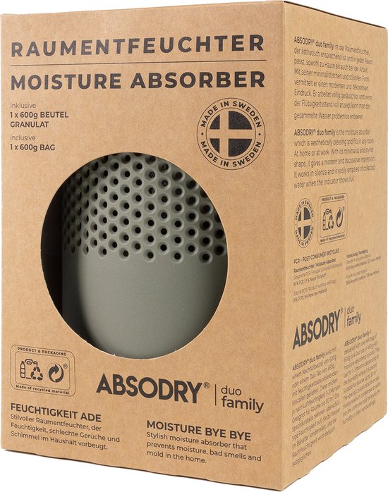 Absorbeur d'humidité, jusqu'à 50 m3, vert