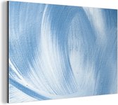 Wanddecoratie Metaal - Aluminium Schilderij Industrieel - Blauw - Acrylverf - Design - 60x40 cm - Dibond - Foto op aluminium - Industriële muurdecoratie - Voor de woonkamer/slaapkamer