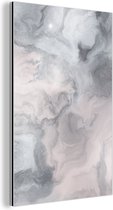 Wanddecoratie Metaal - Aluminium Schilderij Industrieel - Wolken - Abstract - Verf - 100x150 cm - Dibond - Foto op aluminium - Industriële muurdecoratie - Voor de woonkamer/slaapkamer