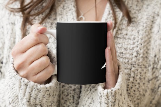 Mug - Mug à Café - Animaux Sauvages - Loup - Zwart - Wit - Mugs - 350 ML - Tasse - Mugs à Café - Mug à Thé