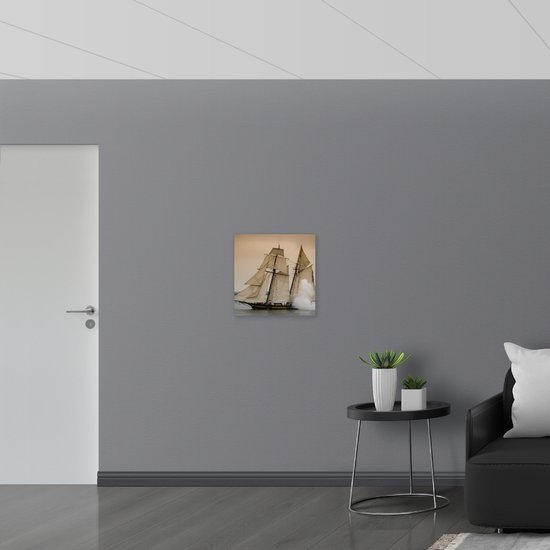 WallClassics - Affiche brillante - Vieux voilier - Photo 50x50 cm sur papier poster brillant