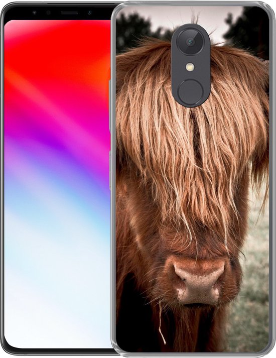 Coque de téléphone compatible avec Xiaomi et Redmi 5 - Motif écossais Highlander - Arbre - Herbe - Coque en Siliconen