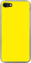 Geschikt voor iPhone SE 2020 hoesje - Geel - Citroen - Neon - Kleuren - Siliconen Telefoonhoesje