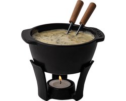 Boska Fondueset Party Mini - Fonduepan - Voor kaasfondue & saus - Zwart - 300 ml