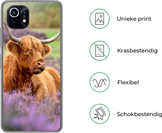 Xiaomi Mi 11 - Highlander écossais - Marron - Buissons - Coque de téléphone en Siliconen