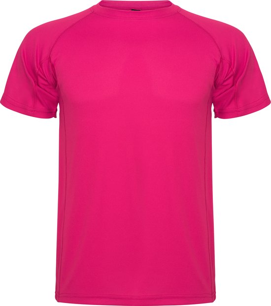 Fuchsia unisex sportshirt korte mouwen MonteCarlo merk Roly maat L