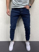 Mannen Stretchy Ripped Skinny Biker Jeans Vernietigd Hole Slim Fit Denim Hoge Kwaliteit Jeans - W31