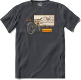 Mountainbike Adventures Fiets outdoor sport kleding - T-Shirt - Unisex - Mouse Grey - Maat L